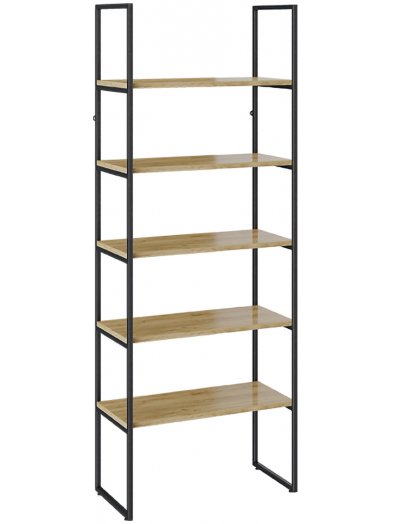 Стеллаж Лофт тип 1 80 см черный / дуб крафт золотой