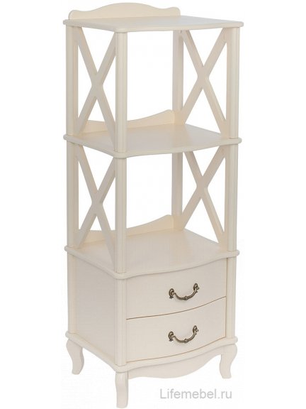 Стеллаж Малонн Ави белый 2 полки