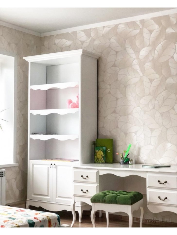 Стеллаж Малонн Ави белый с дверцами