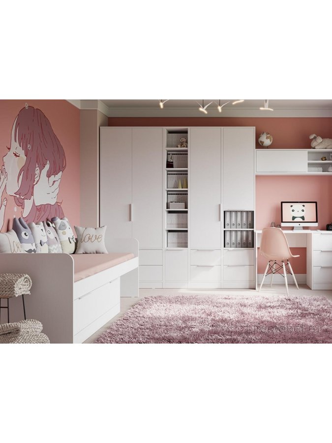 Стеллаж Марли белый