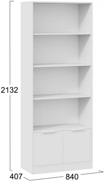 Стеллаж Марли белый комбинированный