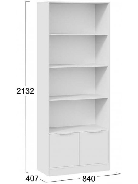 Стеллаж Марли белый комбинированный