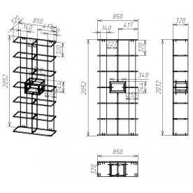 Стеллаж Мебелайн-2