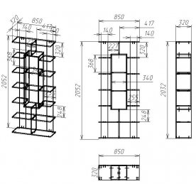 Стеллаж Мебелайн-3