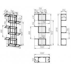 Стеллаж Мебелайн-4