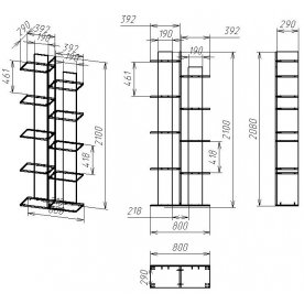 Стеллаж Мебелайн-5