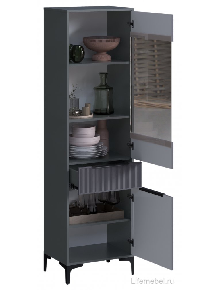 Стеллаж Иадама графит / графит софт