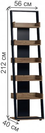 Стеллаж Nature 95 дуб табачный craft / черный