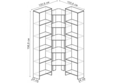 Стеллаж Норд-11.01 СТ.142.1006-00