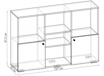 Стеллаж Норд-8.05 СТ.129.1270-01