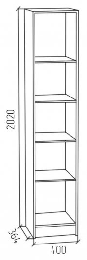 Стеллаж ПРС1 белый