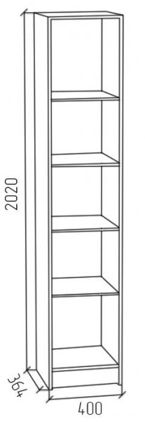 Стеллаж ПРС1 венге
