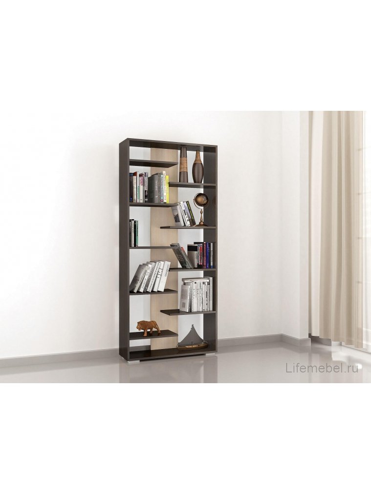 Стеллаж Ромео-3 венге / дуб молочный