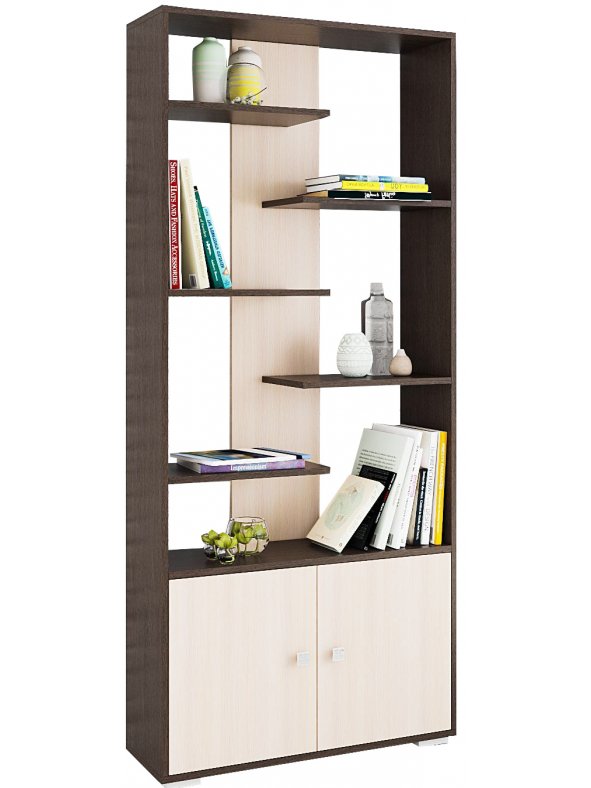 Стеллаж Ромео-4 венге / дуб молочный