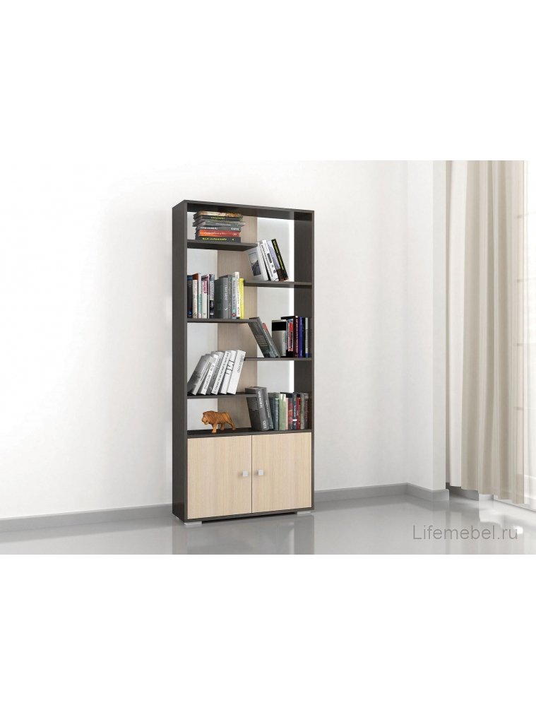 Стеллаж Ромео-4 венге / дуб молочный