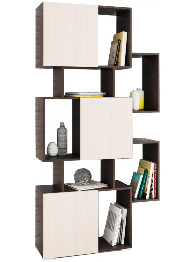 Стеллаж Ромео-9 венге / дуб молочный