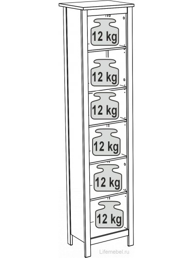 Стеллаж Сага 50 серый