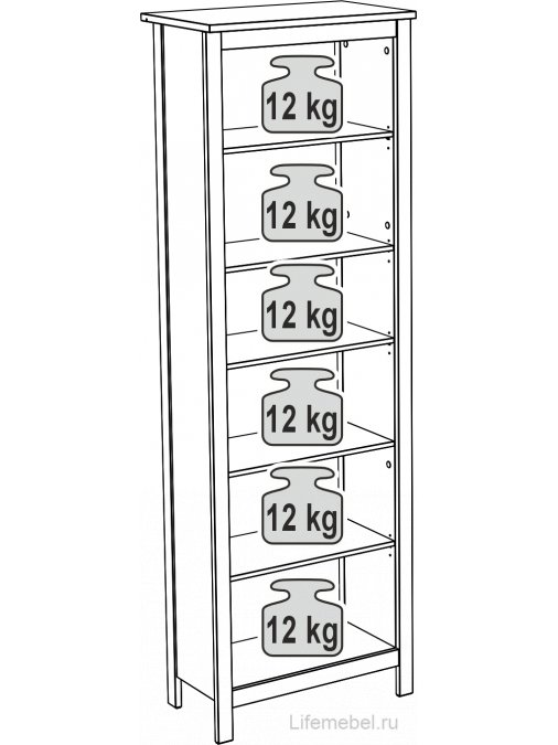 Стеллаж Сага 70 белый
