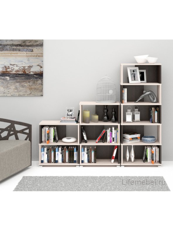 Стеллаж СБ-10-6 венге / карамель