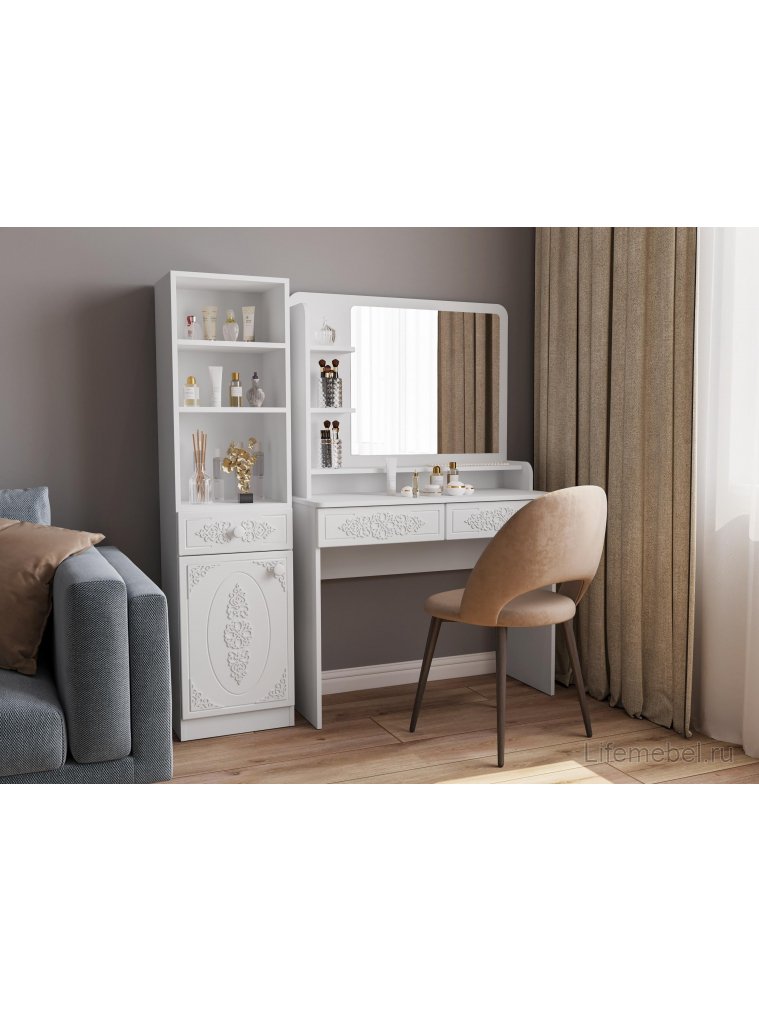 Стеллаж Ассоль АС-65 белое дерево