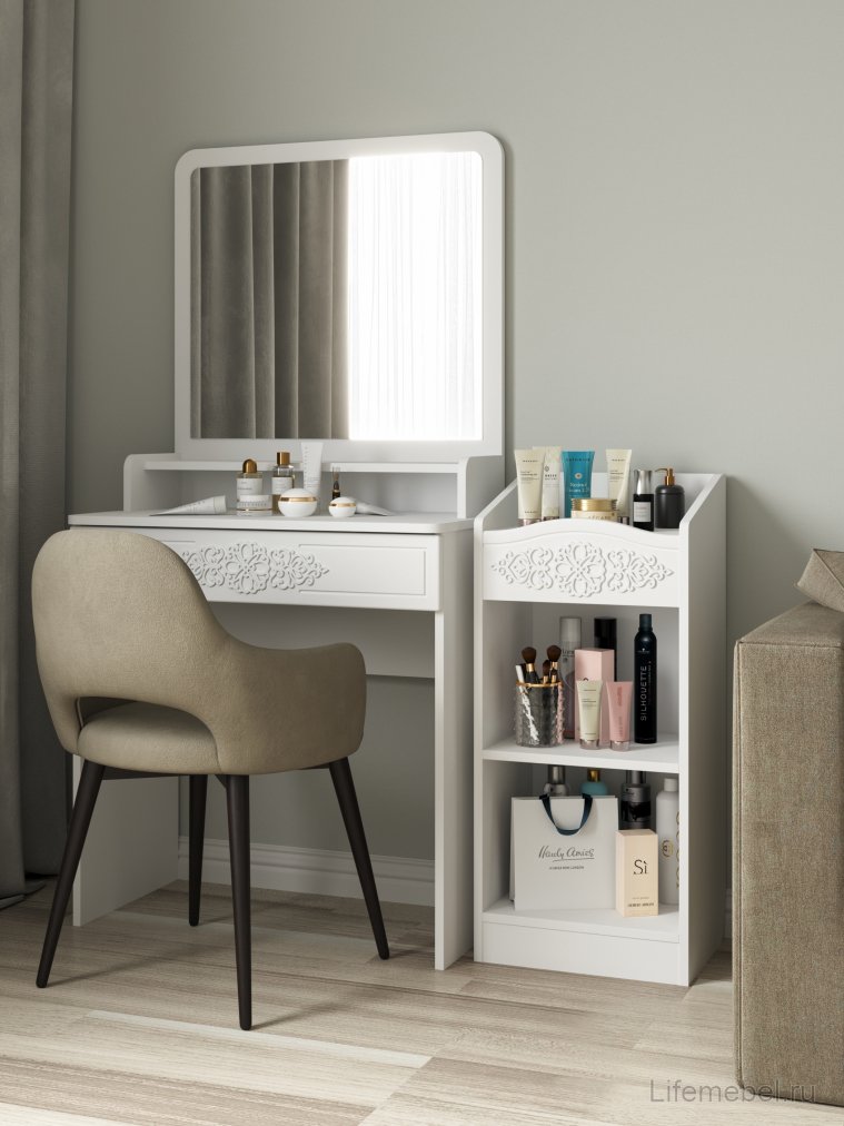 Стеллаж / Шкаф Ассоль АС-66 белое дерево