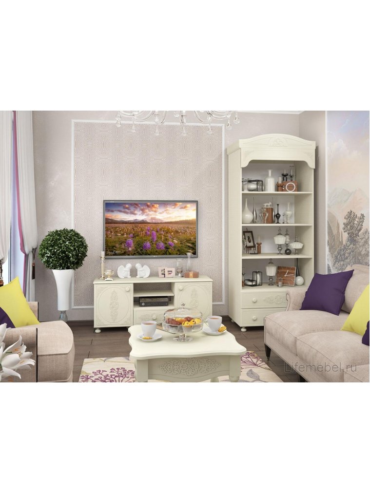 Стеллаж  Ассоль плюс АС-3 ваниль