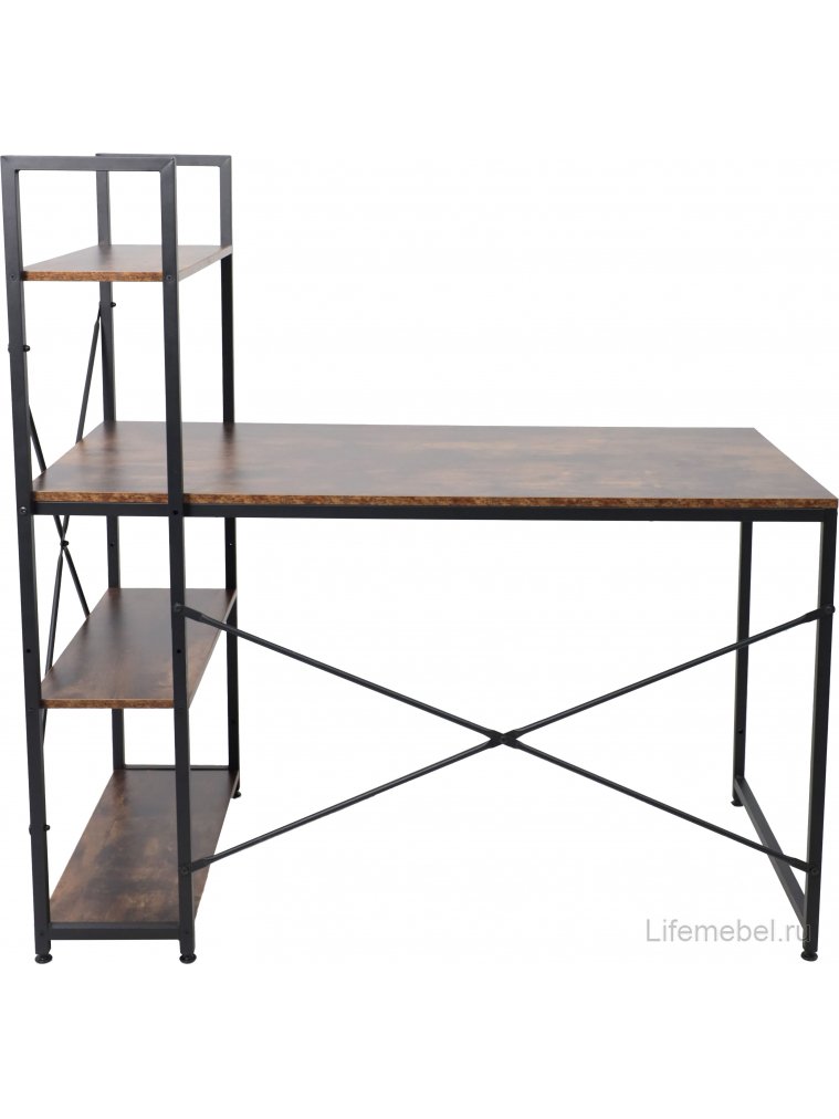 Стеллаж Skyfall черный / коричневый