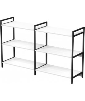 Книжный шкаф двойной 3 полки cubos 10ССД.3.800 белый / черный