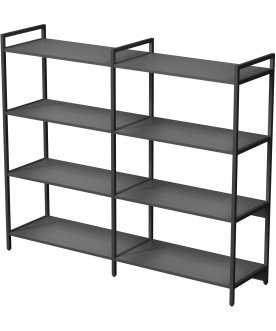 Стеллаж cubos 10СВ.6.400 графит / черный