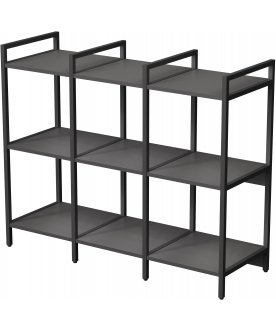 Стеллаж cubos 10СС.3.400 графит / черный