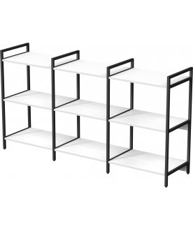 Книжный шкаф тройной 3 полки cubos 10ССТ.3.600 белый / черный