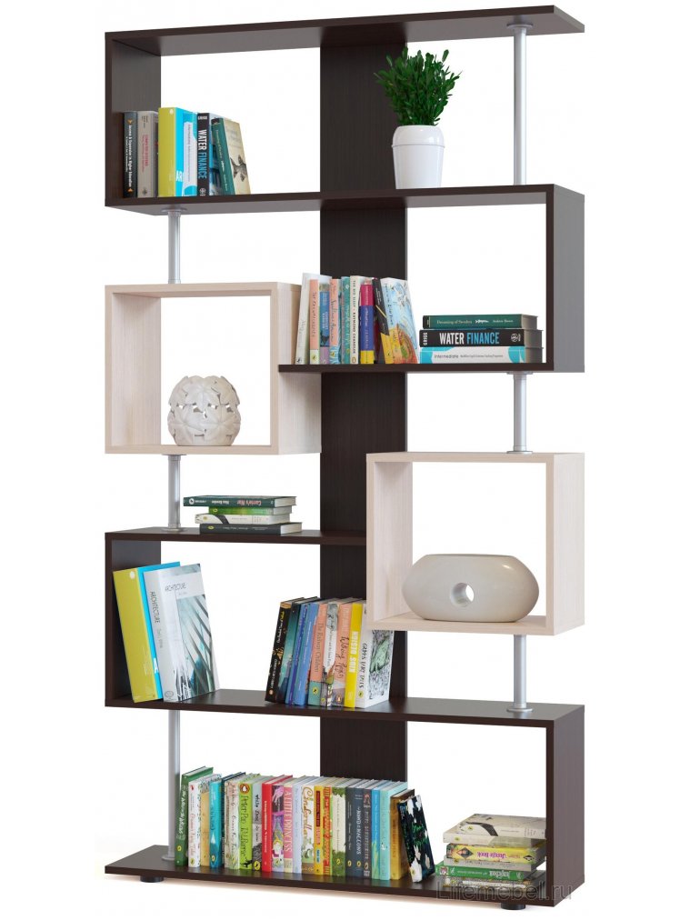 Стеллаж СТ-2 венге / беленый дуб