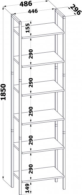 Стеллаж СТ-400 лдсп бетон
