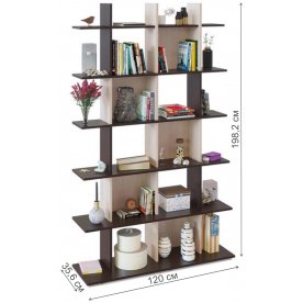 Стеллаж СТ-6 беленый дуб / венге
