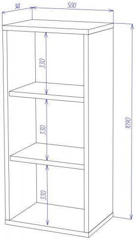 Стеллаж СУ ш1в1 К карамель