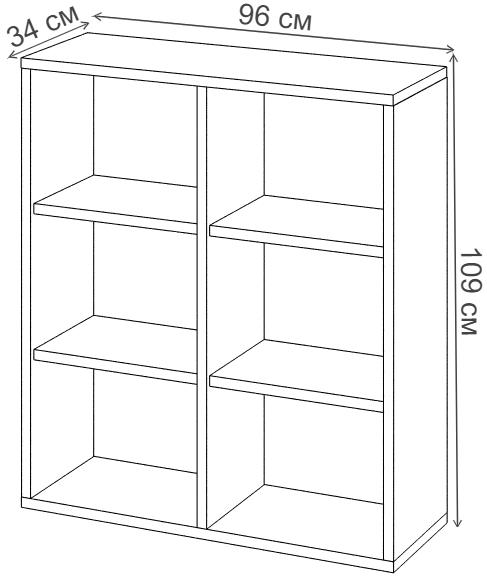 Стеллаж СУ ш2в1 Ш шамони-ч