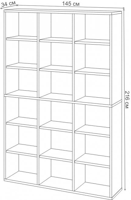 Стеллаж СУ ш3в2 К карамель