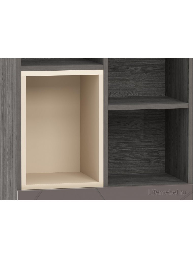 Стеллаж Summit 10 26 НМ 011.94 ПВХ софт графит / капучино / ясень анкор темный kr