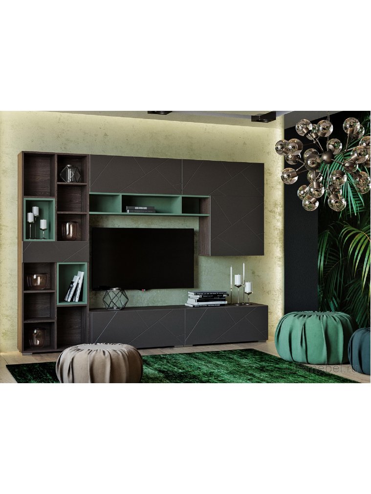 Стеллаж Summit 10 26 НМ 011.94 ПВХ софт графит / муссон / ясень анкор темный kr