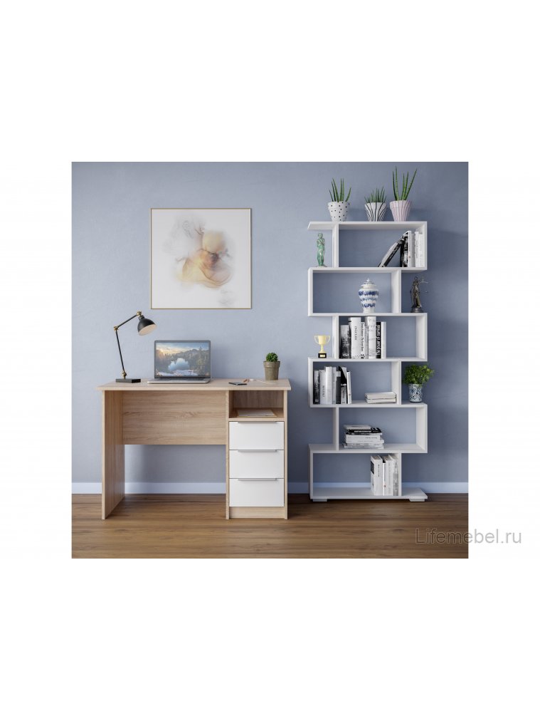 Стеллаж Найс 1 белый РЕ / белый РЕ