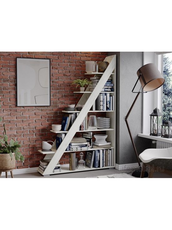 Стеллаж Тип 14 дуб крафт белый