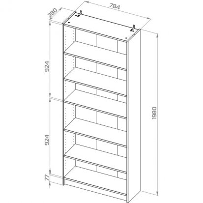 Стеллаж Варма Стенд 80 белый