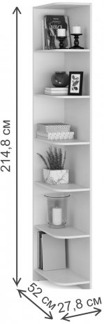 Стеллаж Веста-20 ясень темный