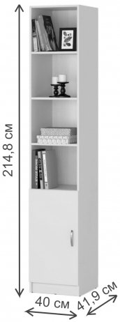 Стеллаж Веста-34 левый вишня