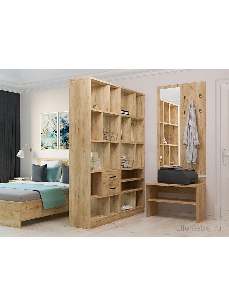 Стеллаж Виктория ВИ-3 дуб крафт золотой