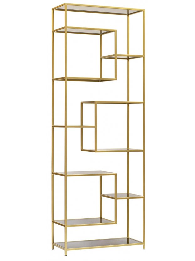 Стеллаж Olivia стекло / золотой