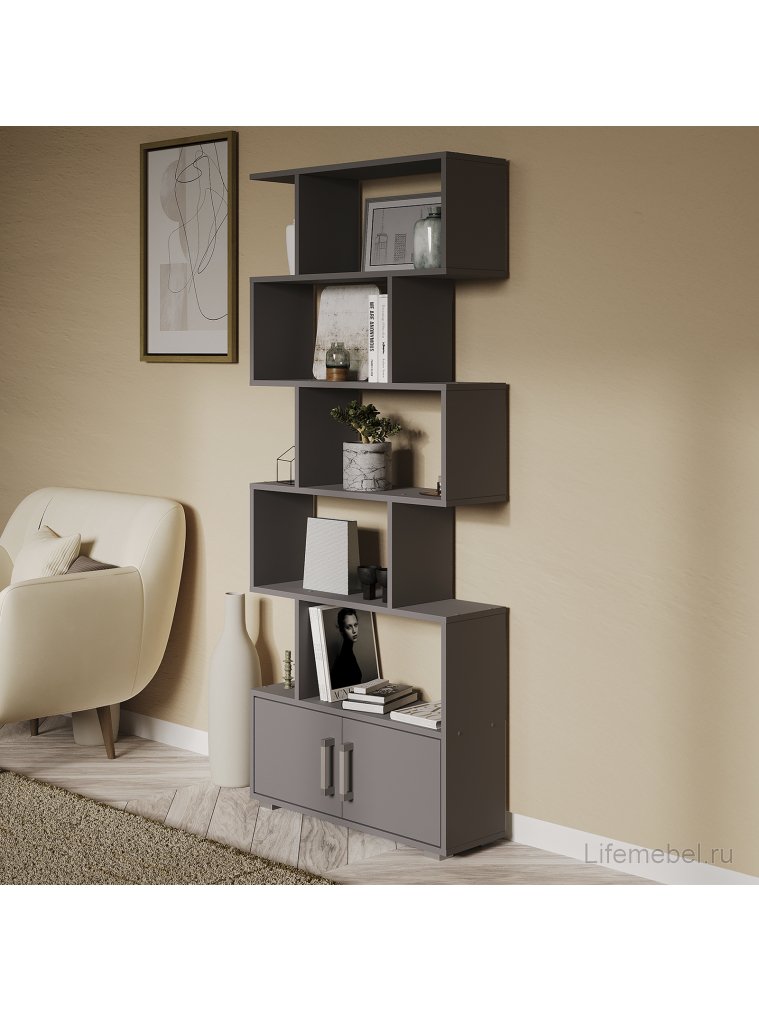 Стеллаж Zett лдсп графит