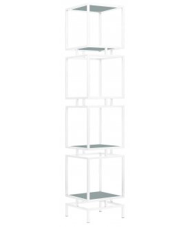 Стеллаж Жуме-4 серый монументальный / белый