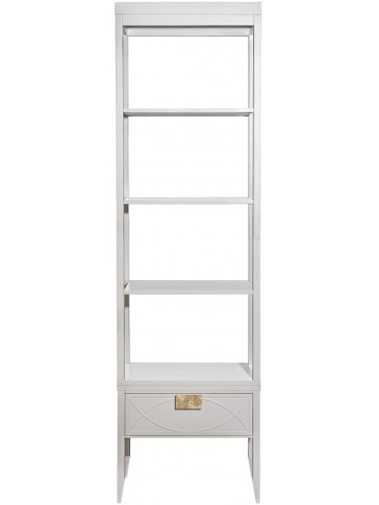 Стеллаж Аурум открытый один ящик бежевый