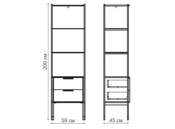 Стеллаж Benissa MDI.DC.BS.14